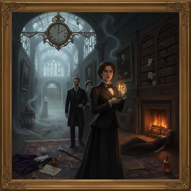 The Clock at Ashcroft Manor - Jabali AI Poster
