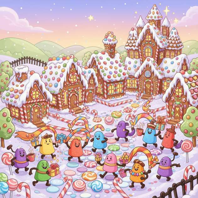 Gingerbread Gala - Jabali AI Poster