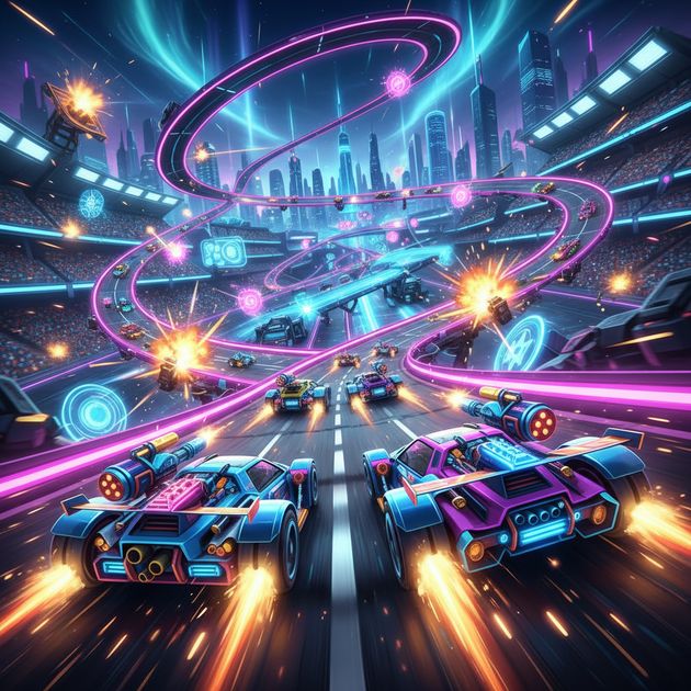 Neon Apex Racers - Jabali AI Poster