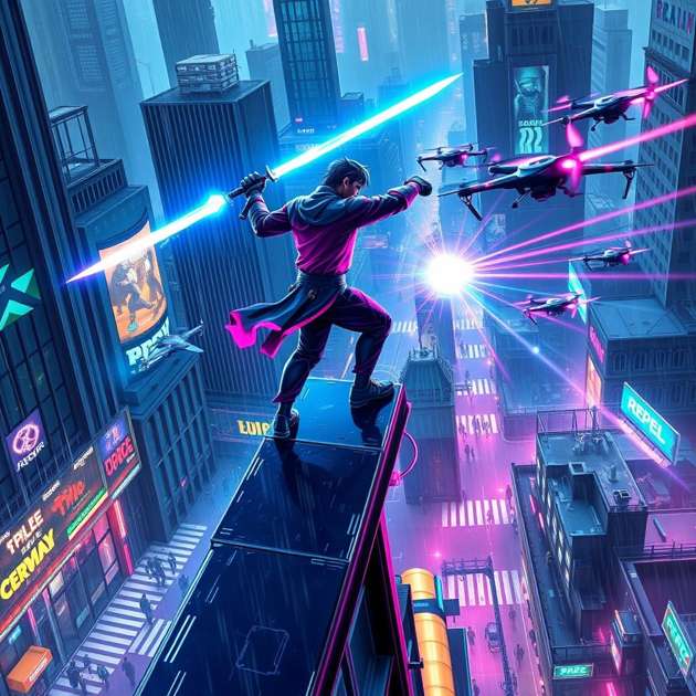 Neon Fury Protocol - Jabali AI Poster