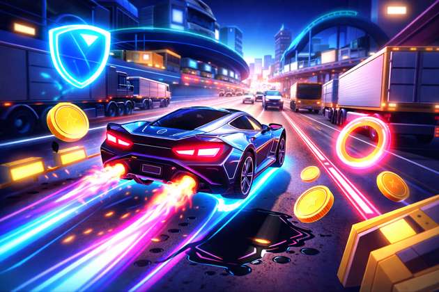 Neon Nitro Rush - Jabali AI Poster