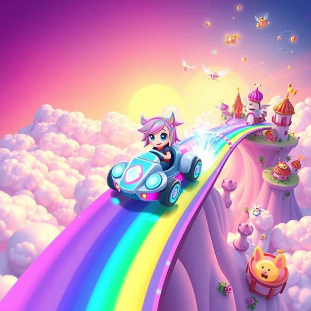 Rainbow Rush Rally - Jabali AI Poster