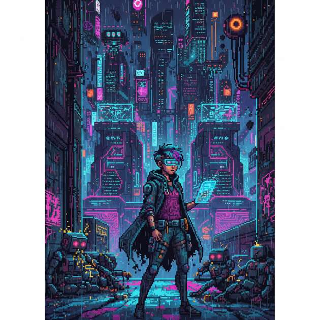 Neon Circuit Run - Jabali AI Poster