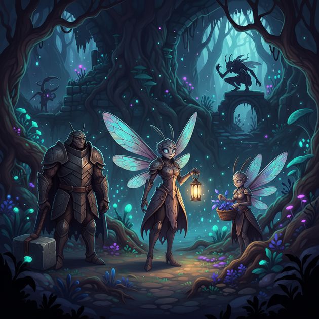 Twilight Ruins - Jabali AI Poster