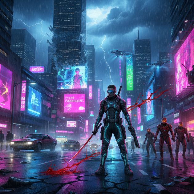 Neon tear - Jabali AI Poster