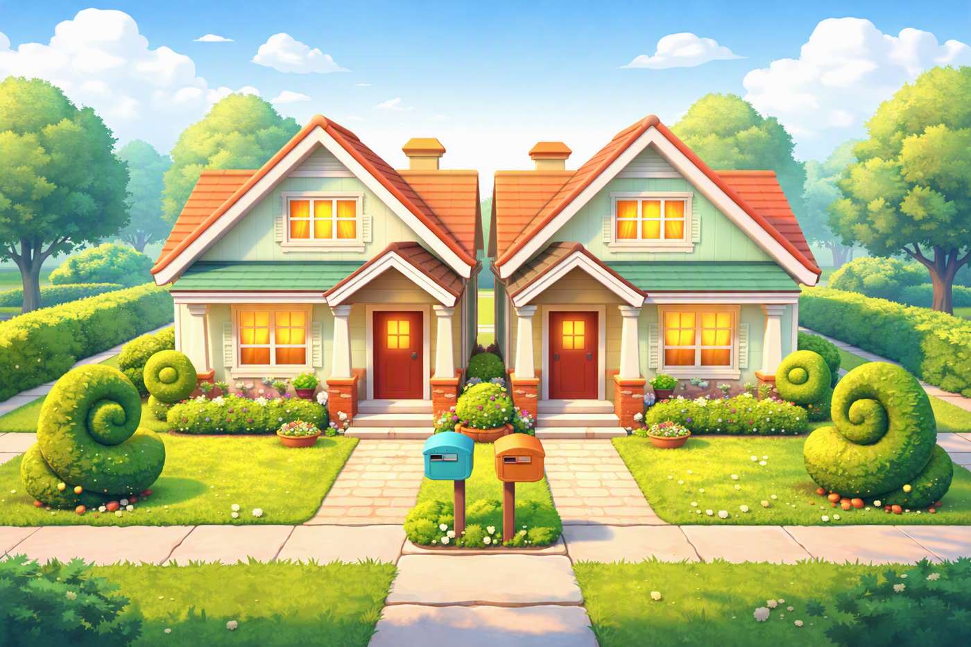 Duplex Dream Homes game artwork