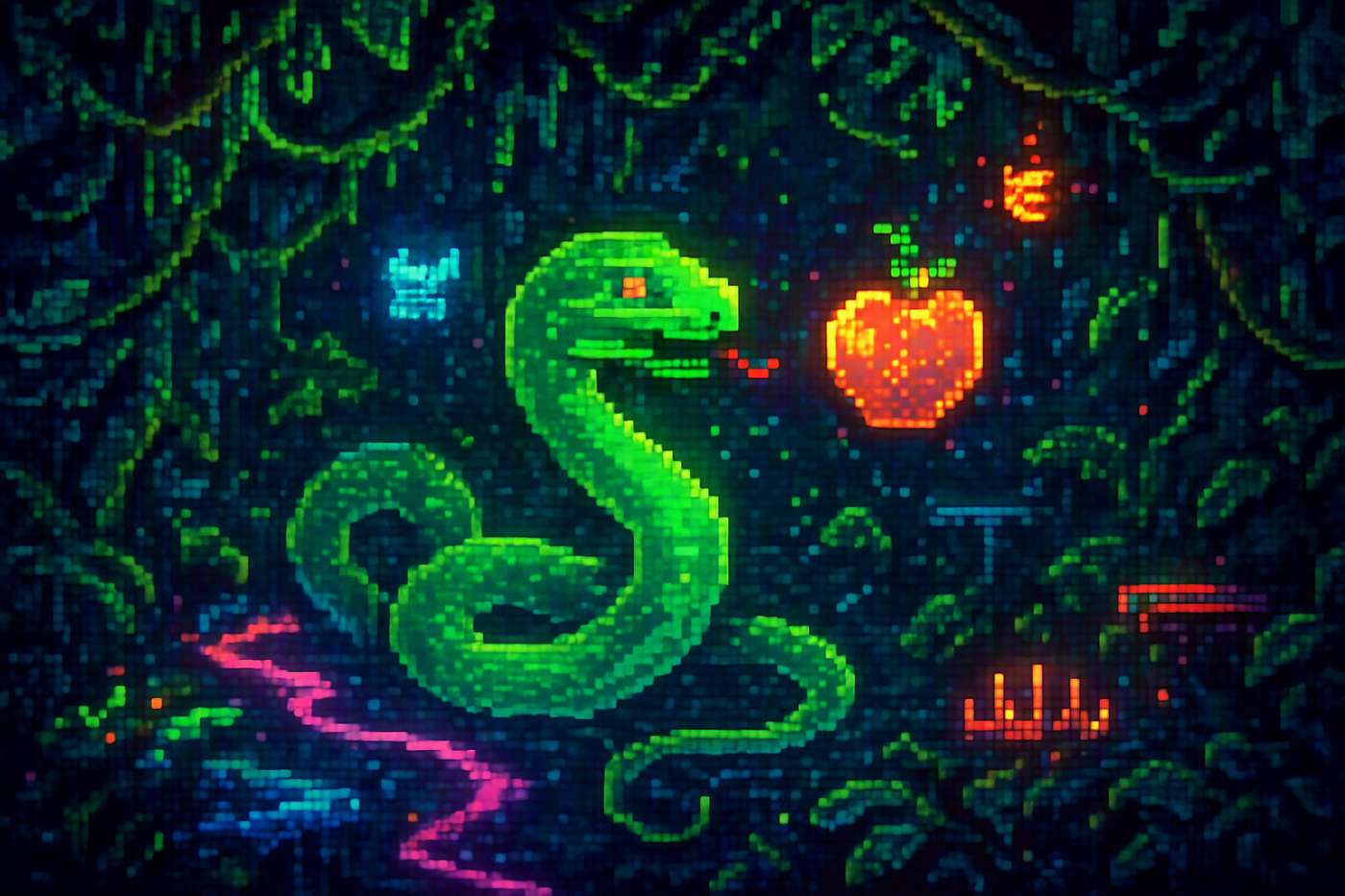 Pixel Jungle Slither game artwork