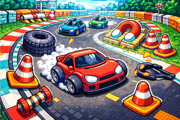 Retro Road Rush Valley - Jabali AI Poster