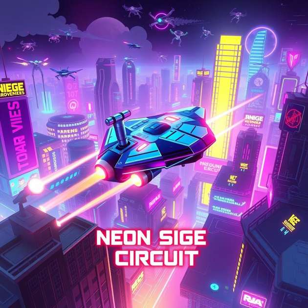 Neon Siege Circuit - Jabali AI Poster