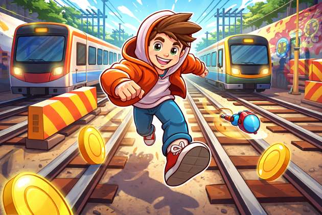Rail Rush Runner - Jabali AI Poster