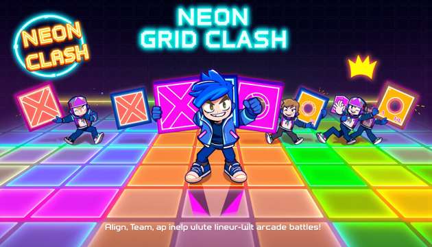 Neon Grid Clash - Jabali AI Poster