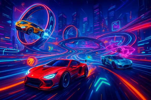 Neon Circuit: Velocity Wars - Jabali AI Poster