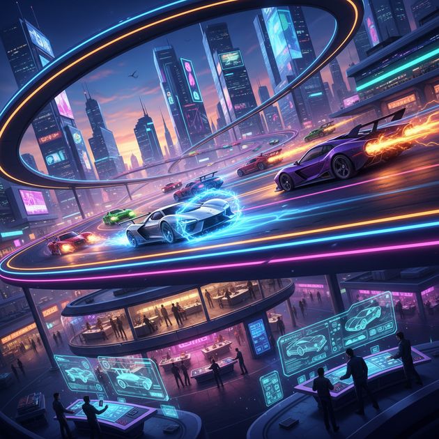 Neon Circuit: Turbo Clash - Jabali AI Poster