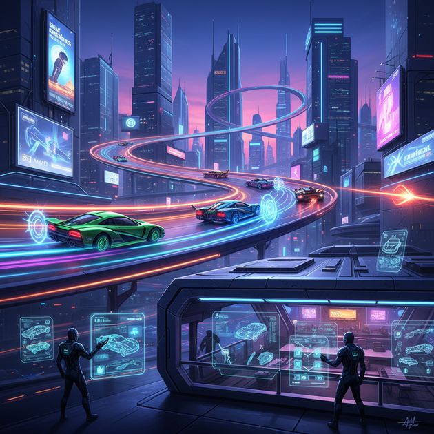 Neon Circuit: Turbo Clash - Jabali AI Poster