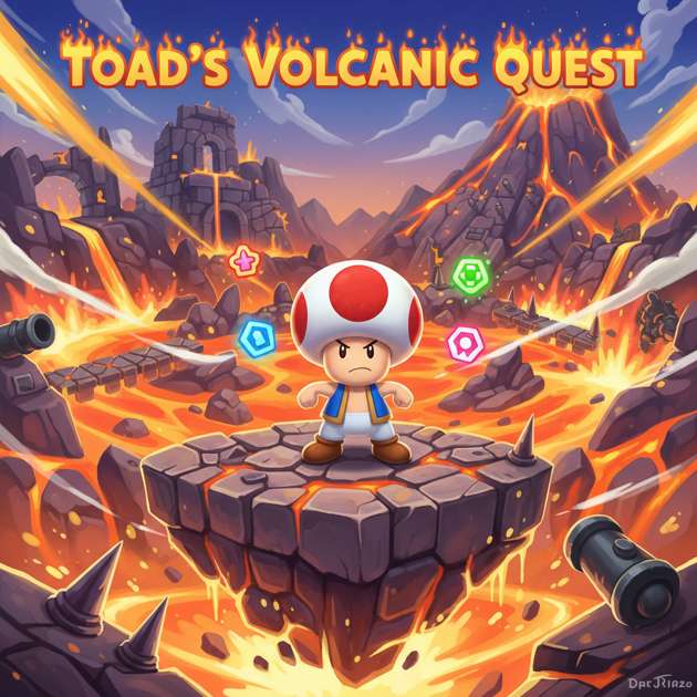 Toad's Volcanic Dash - Crossing Arcade by Jabali AI