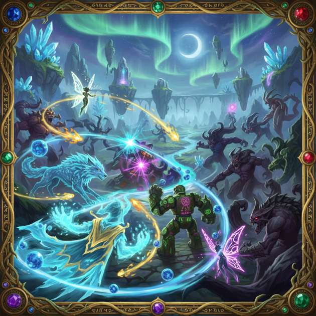 Mage's Arcane Onslaught - Jabali AI Poster