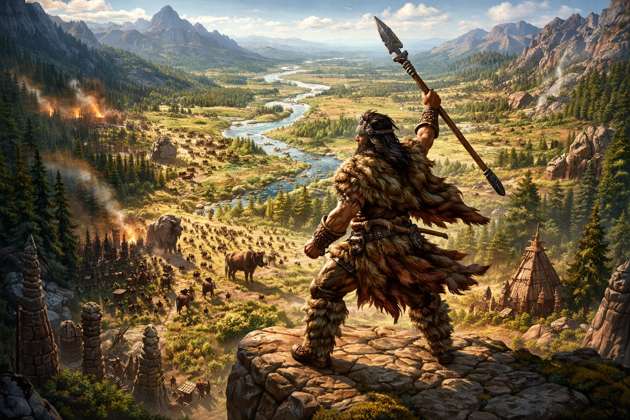 Stone Age Conquest - Jabali AI Poster