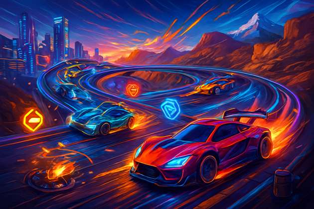 Neon Circuit: Race & Ruin - Jabali AI Poster