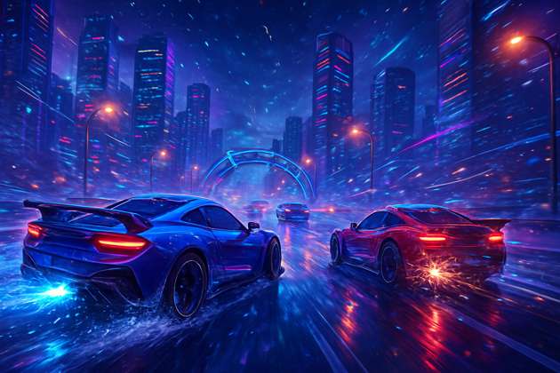 Neon Frost Rivals - Jabali AI Poster