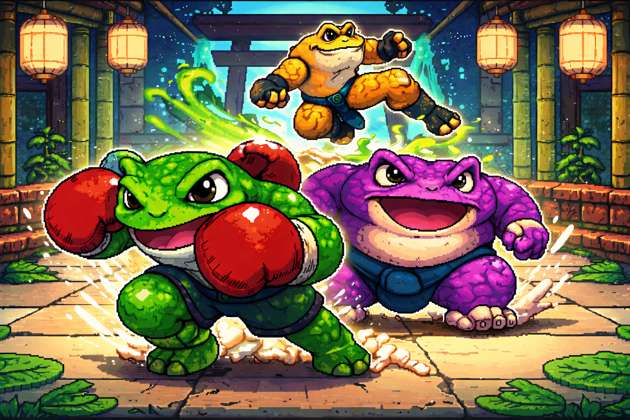 Frog Fight Frenzy - Jabali AI Poster