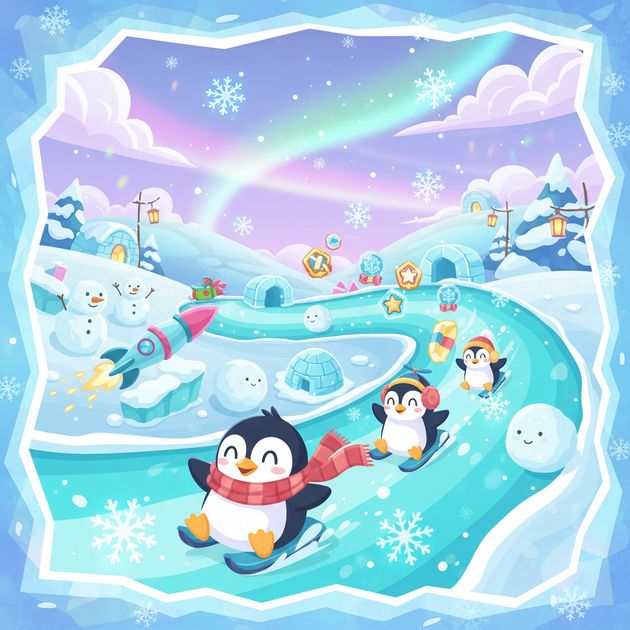 Pingo's Arctic Slide - Jabali AI Poster
