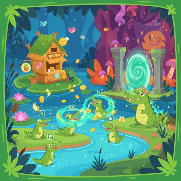 Crocodile Merge Tycoon - Jabali AI Poster