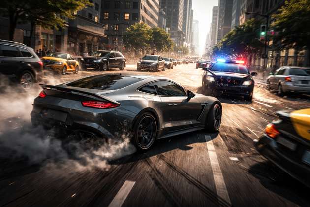 City Drift Pursuit - Jabali AI Poster