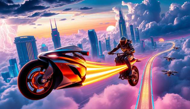 Skyline Rush: Cloud Racers - Jabali AI Poster