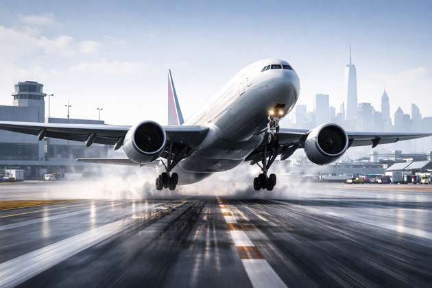 JFK 777 Taxi Takeoff - Jabali AI Poster