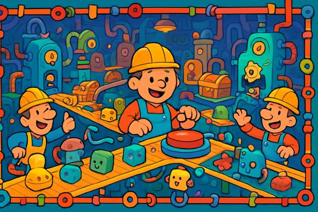 Widget Factory Frenzy - Jabali AI Poster