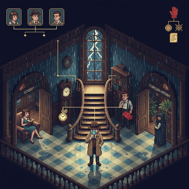 Murder Mystery: The Ashdown Manor Case - Jabali AI Poster