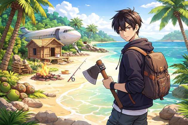 Cozy Castaway Craft - Jabali AI Poster