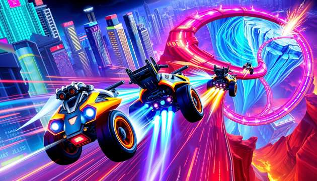 Neon Velocity: Turbo Arena - Jabali AI Poster