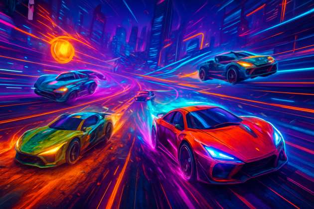 Neon Rush: Circuit Rivals - Jabali AI Poster