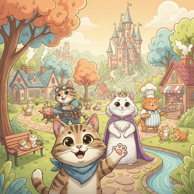 Pawsley’s Cat Town - Jabali AI Poster