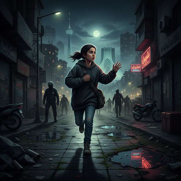 Tehran After Dark - Jabali AI Poster