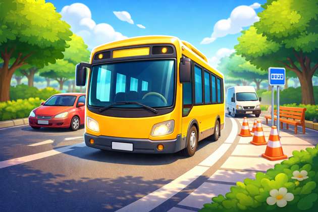 Roadside Bus Rush - Jabali AI Poster