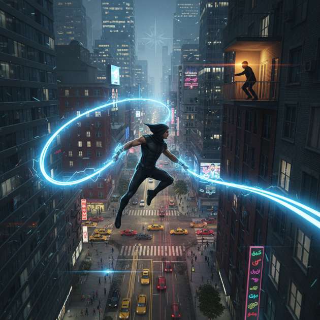 City Veil Runner - Jabali AI Poster