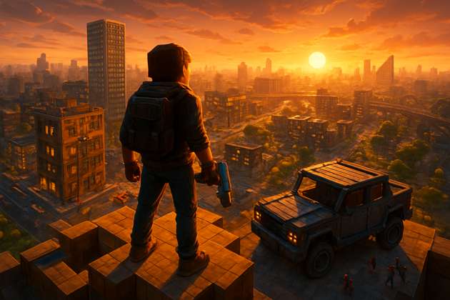 Metrocraft Cityscape - Jabali AI Poster