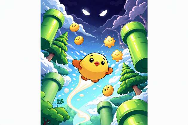 Flappy Flight Into the Dark - Jabali AI Poster
