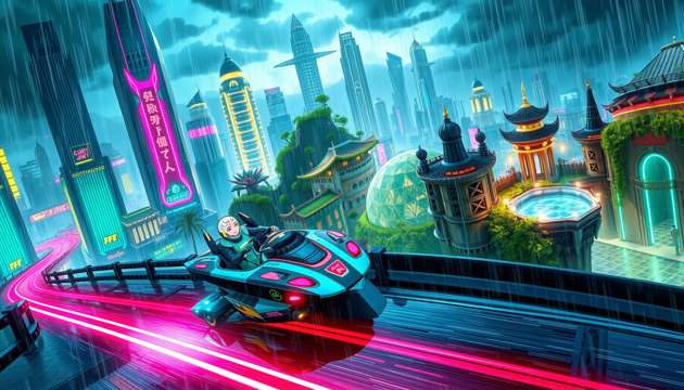Monsoon Metropolis - Jabali AI Poster