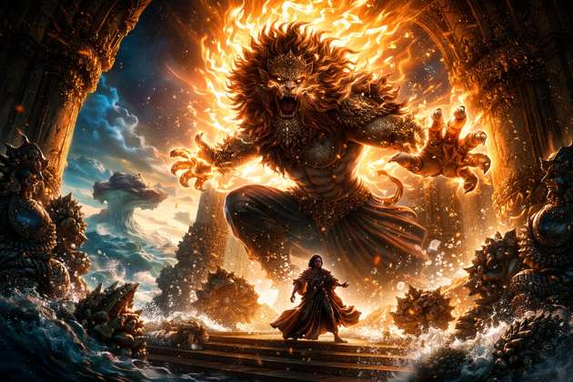 Mahavatar The God - Jabali AI Poster