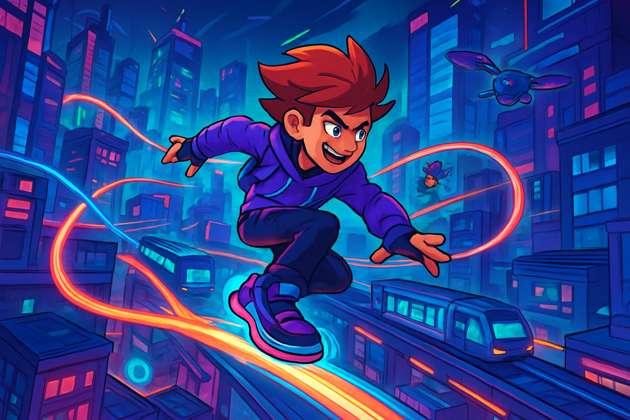 Magnet Rail Rush - Jabali AI Poster