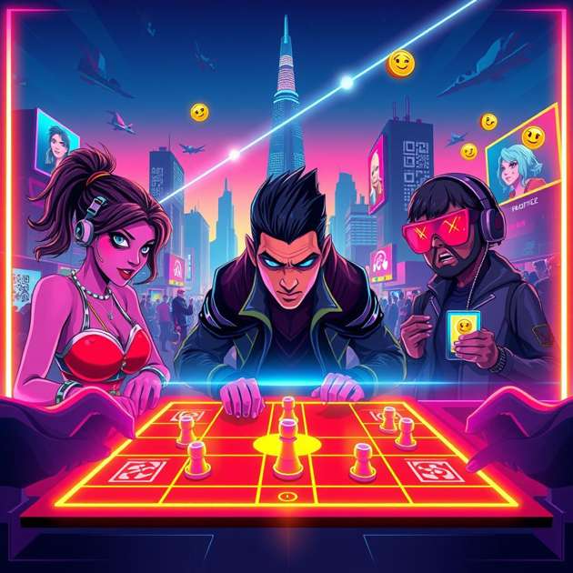 Neon Dice: Betropolis Brawl - Jabali AI Poster