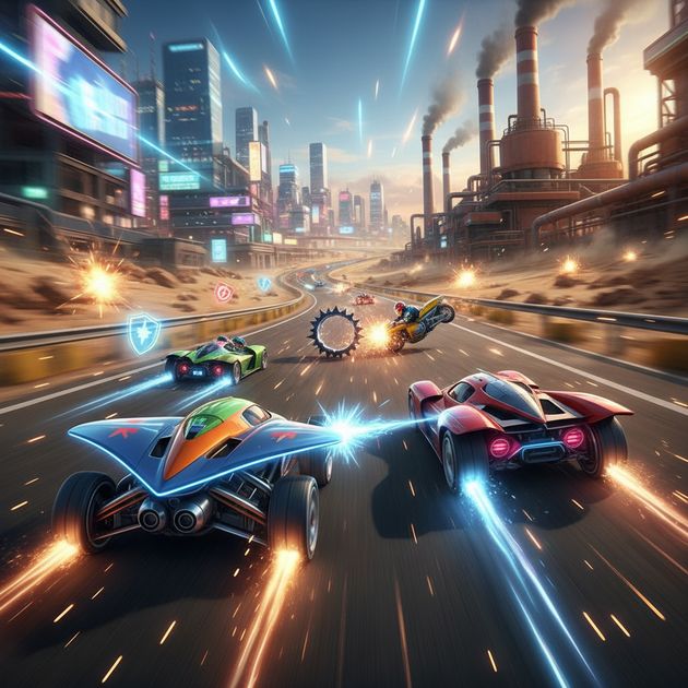 Neon Havoc: Turbo Combat - Jabali AI Poster