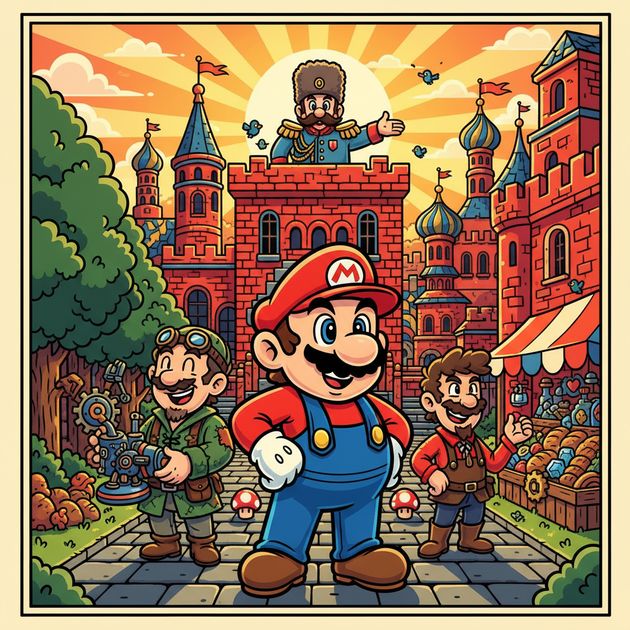 Mario: Red Star Adventure - Jabali AI Poster