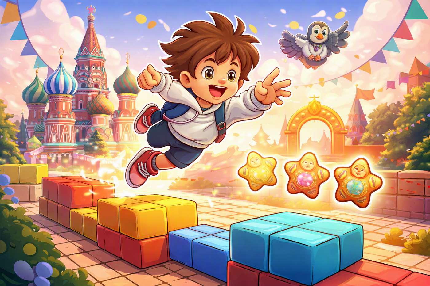 Red Square Hoodie Run game artwork