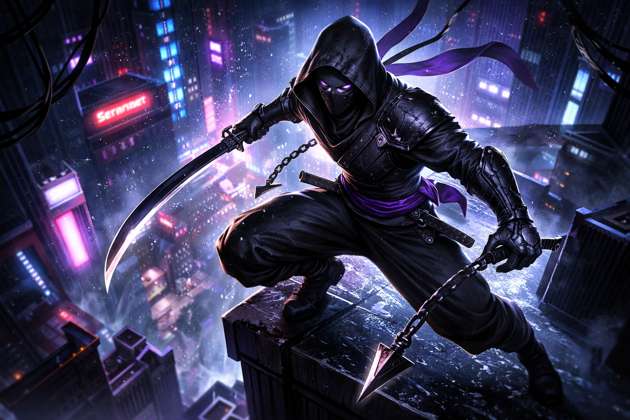 Shadow Ninja City - Jabali AI Poster