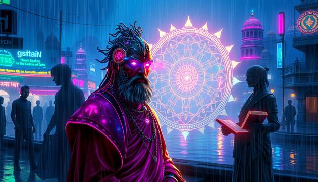 Neon Reincarnation - Jabali AI Poster