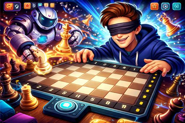 BLIND FOLD CHESS - Jabali AI Poster